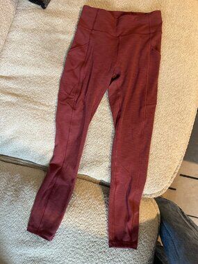 Invigorate High-Rise Tight 25" - Red/Maroon/Size 4